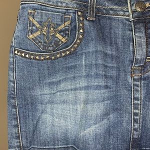Jean mini skirt